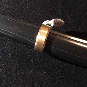 Stainless steel band ring (Gold) Brushed Finish